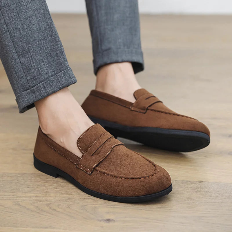 Mocassins en Daim Automne – Homme 45 | Confort & Style Rétro + Livraison Gratuite