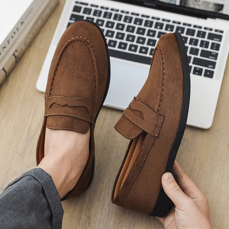 Mocassins en Daim Automne – Homme 45 | Confort & Style Rétro + Livraison Gratuite