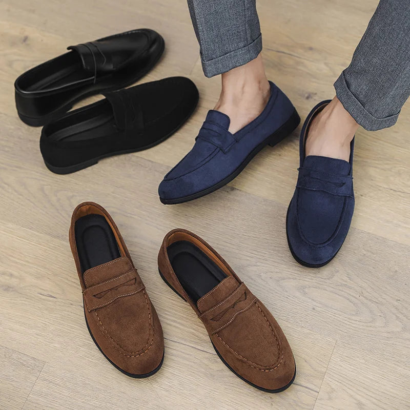 Mocassins en Daim Automne – Homme 45 | Confort & Style Rétro + Livraison Gratuite