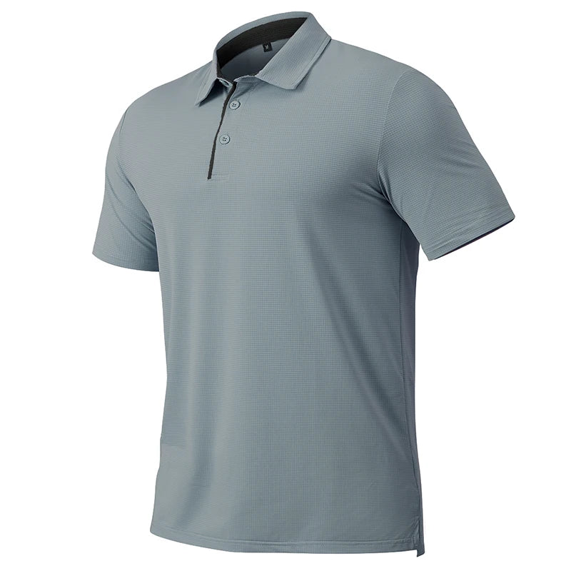 Men's Athletic Short Sleeve Polo Shirt Lightweight Quick Dry Sport Workout Shirt Summer Casual Thin Outdoor Shirts US/ EU Size