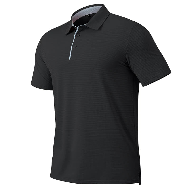 Men's Athletic Short Sleeve Polo Shirt Lightweight Quick Dry Sport Workout Shirt Summer Casual Thin Outdoor Shirts US/ EU Size