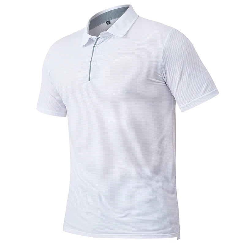 Men's Athletic Short Sleeve Polo Shirt Lightweight Quick Dry Sport Workout Shirt Summer Casual Thin Outdoor Shirts US/ EU Size