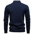 AIOPESON Men's Striped Sweater Solid Color Knit Pullover Warm Luxury Cotton Autumn Winter Casual Turtleneck Mens Sweaters