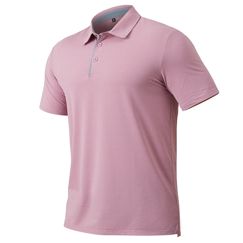 Men's Athletic Short Sleeve Polo Shirt Lightweight Quick Dry Sport Workout Shirt Summer Casual Thin Outdoor Shirts US/ EU Size