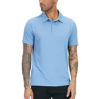 Men's Athletic Short Sleeve Polo Shirt Lightweight Quick Dry Sport Workout Shirt Summer Casual Thin Outdoor Shirts US/ EU Size