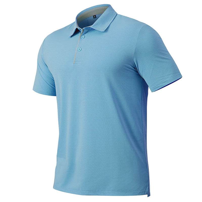 Men's Athletic Short Sleeve Polo Shirt Lightweight Quick Dry Sport Workout Shirt Summer Casual Thin Outdoor Shirts US/ EU Size